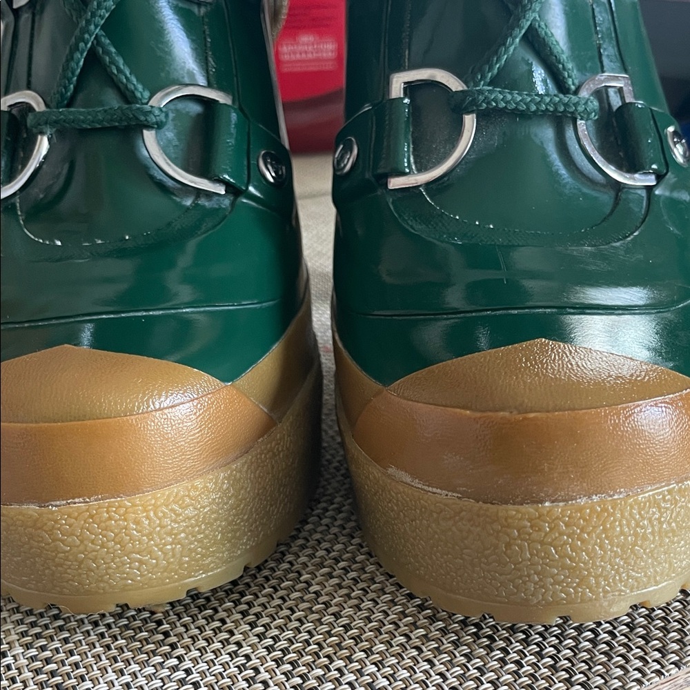 Hunter Gabby Lace Up Rain Boots Hunter Green Size 6 - Picture 10 of 11